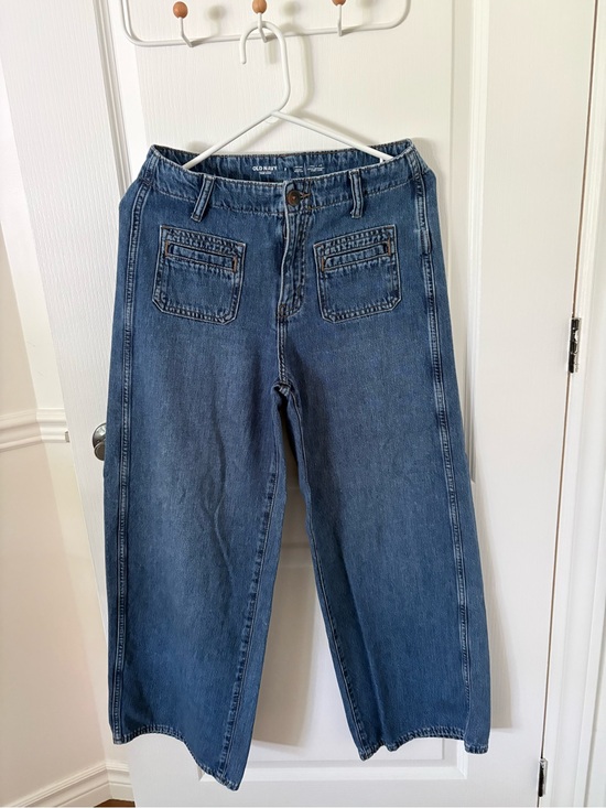 Old Navy Denim - Old Navy Dark Blue High-Rise Wide-Leg Jeans